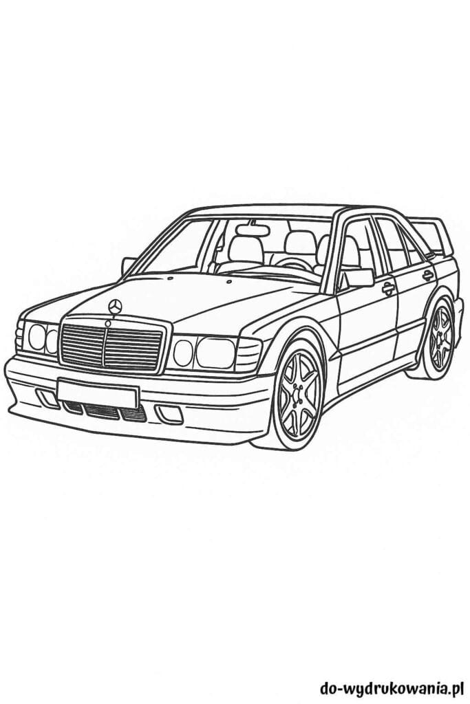 Mercedes 190E EVO do wydrukowania w formacie pdf
