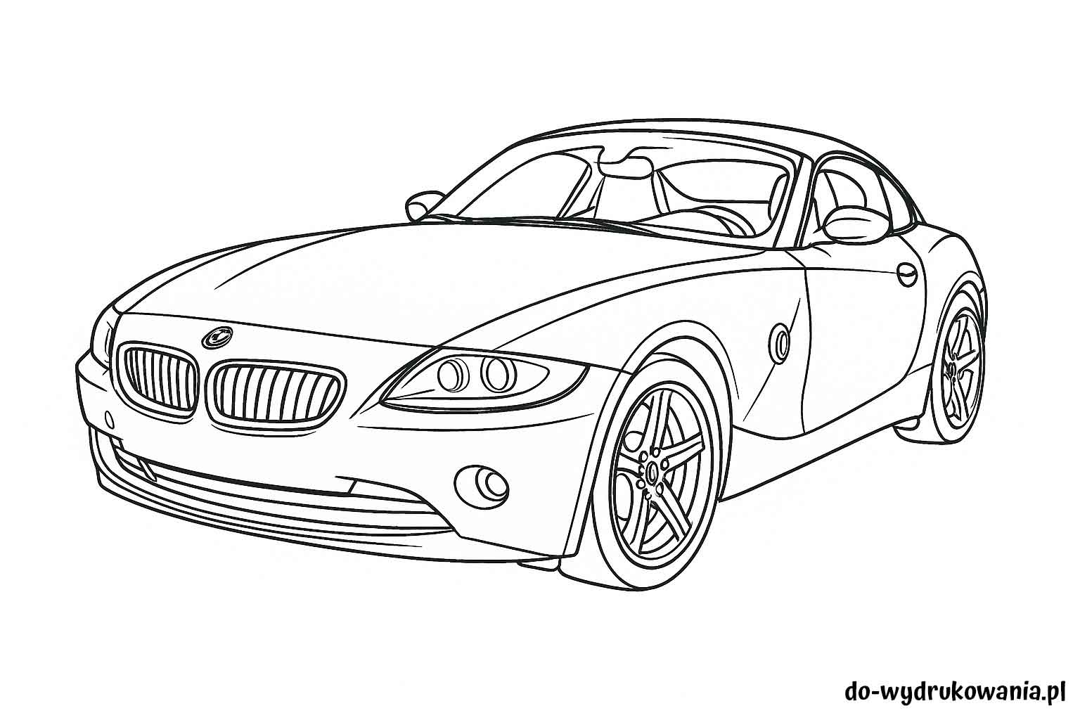 Kolorowanka BMW Z4 do wydrukowania w formacie pdf