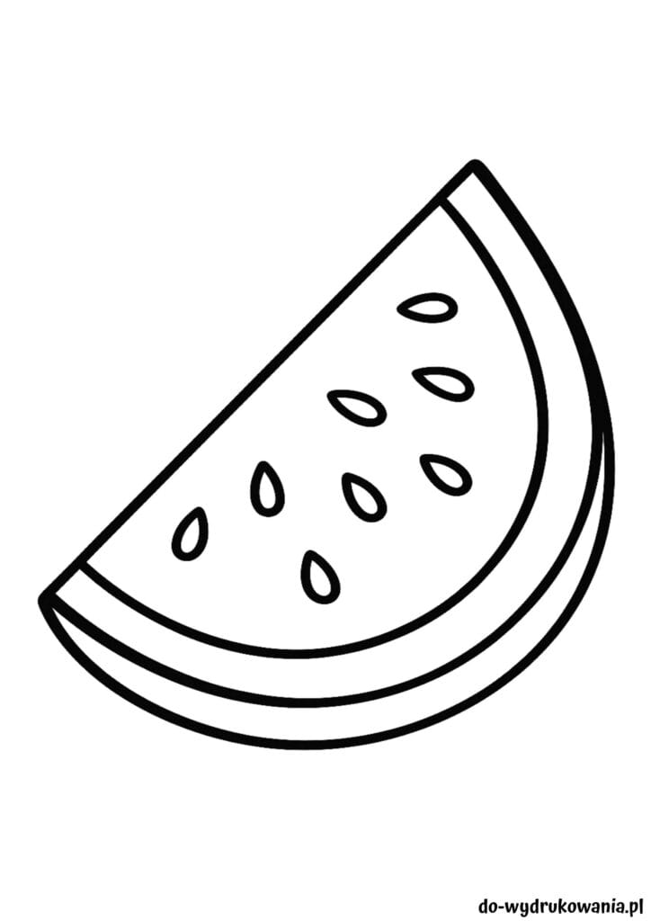 Kolorowanka arbuz do wydrukowania w formacie pdf