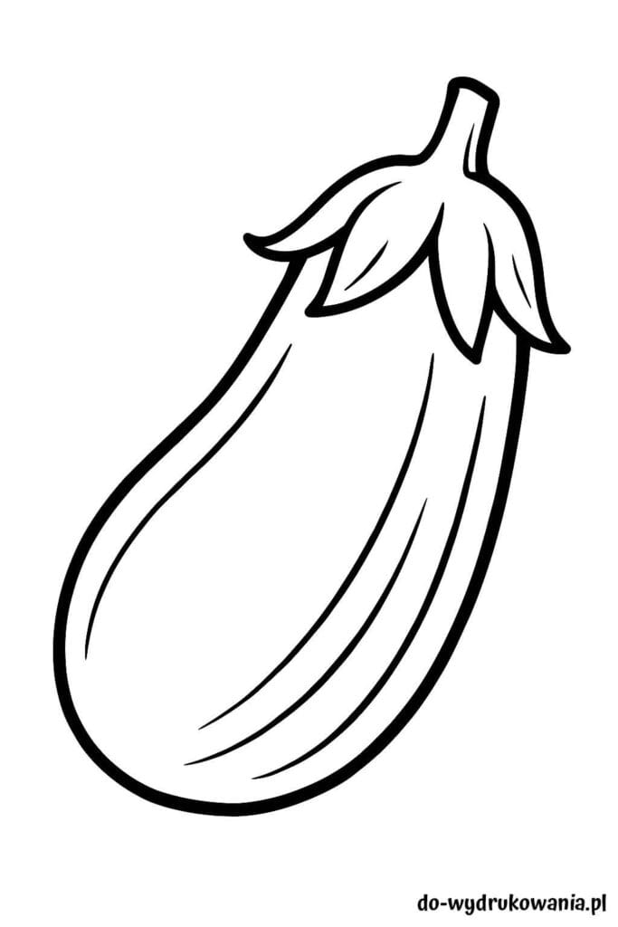 Kolorowanka bakłażan do wydrukowania w formacie pdf