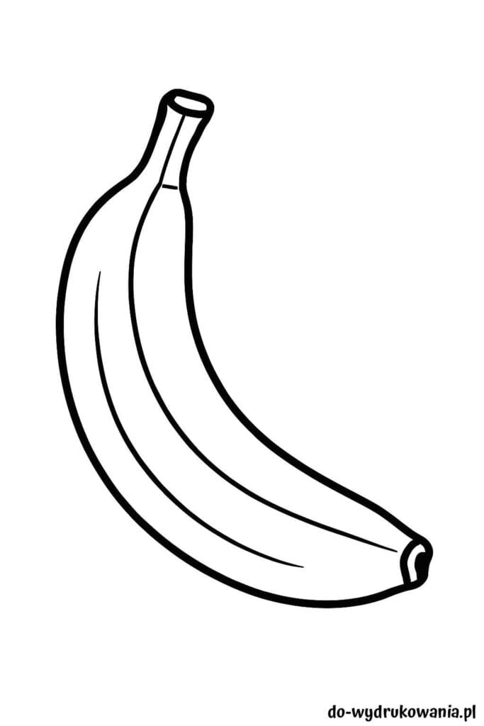 Kolorowanka banan do wydrukowania w formacie pdf
