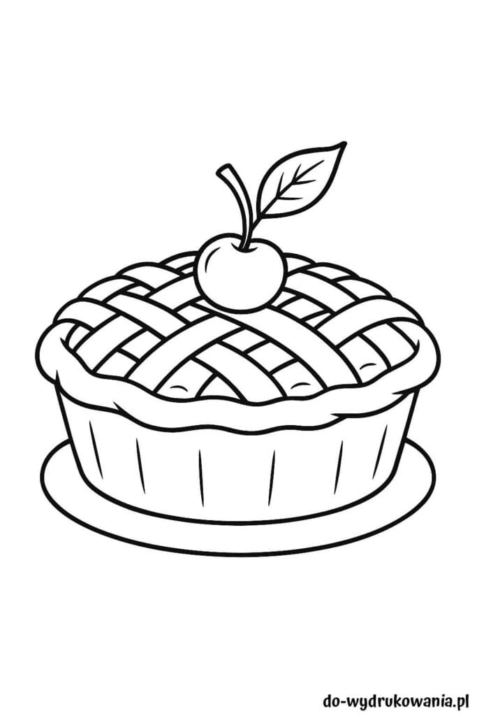 Kolorowanka szarlotka do wydrukowania w formacie pdf