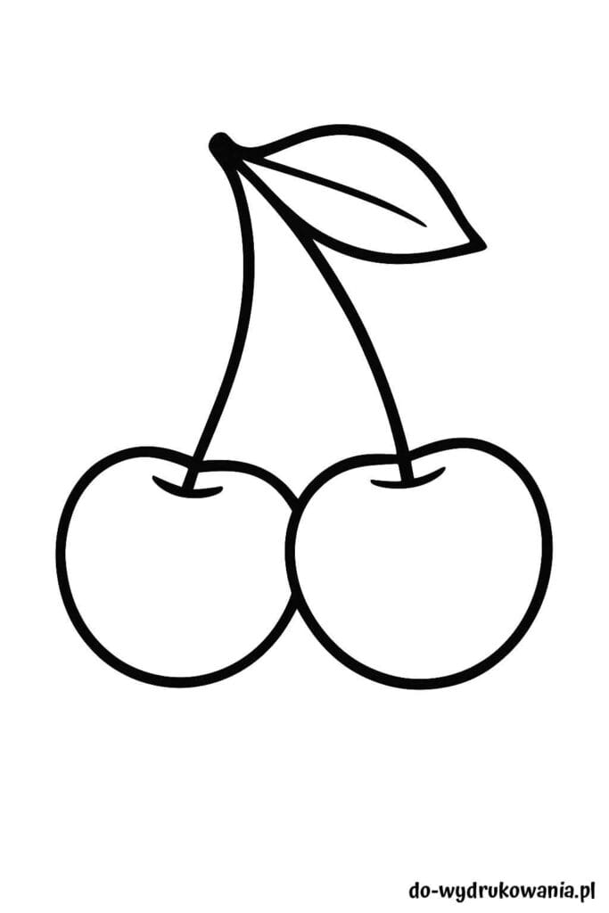Kolorowanka wiśnie do wydrukowania w formacie pdf