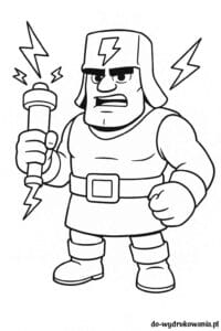 Kolorowanka Electro Gigant Clash Royale do wydrukowania w formacie pdf