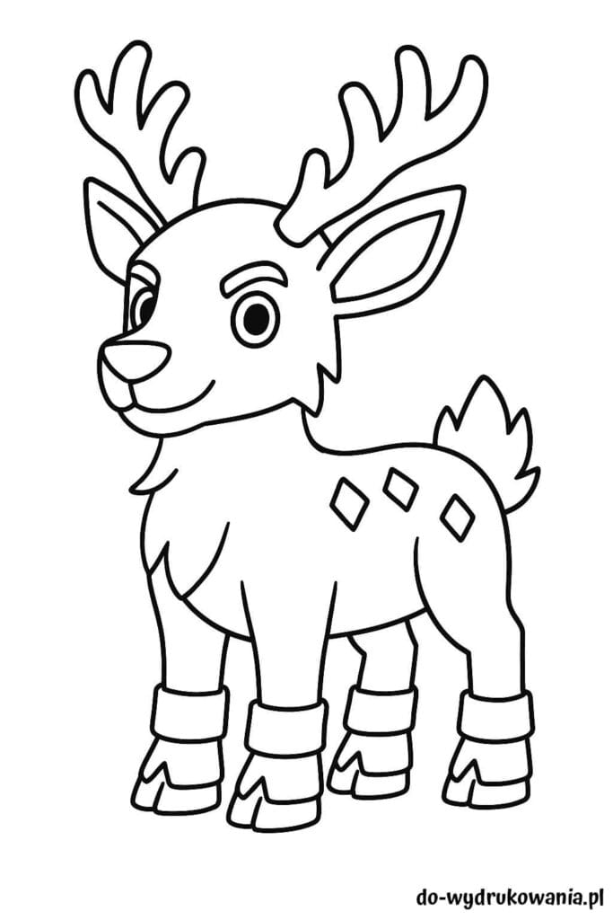 Kolorowanka Hero Jeleń do wydrukowania w formacie psd