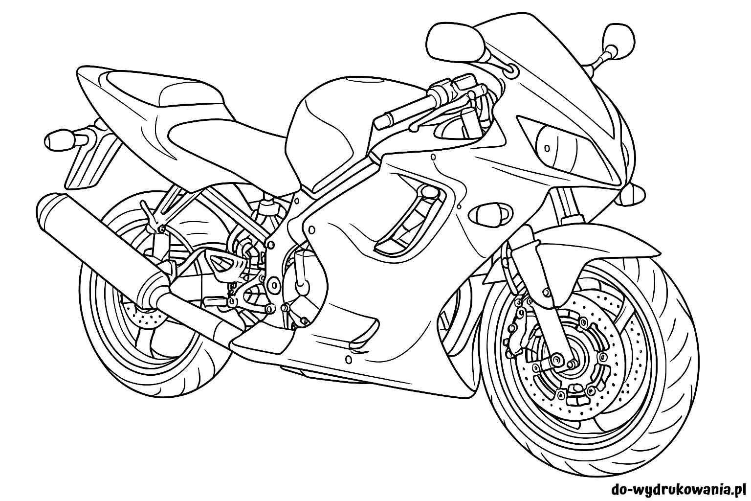 Kolorowanka Honda F4i do wydrukowania w formacie pdf