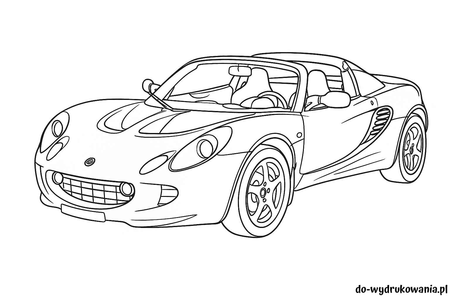 Kolorowanka Lotus Elise series 2 do wydrukowania w formacie pdf
