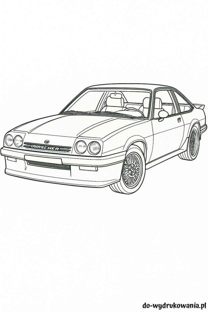 Kolorowanka Opel Manta B Irmscher do wydrukowania w formacie pdf