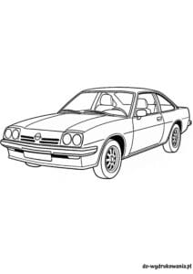 Kolorowanka Opel Manta B do wydrukowania w formacie pdf
