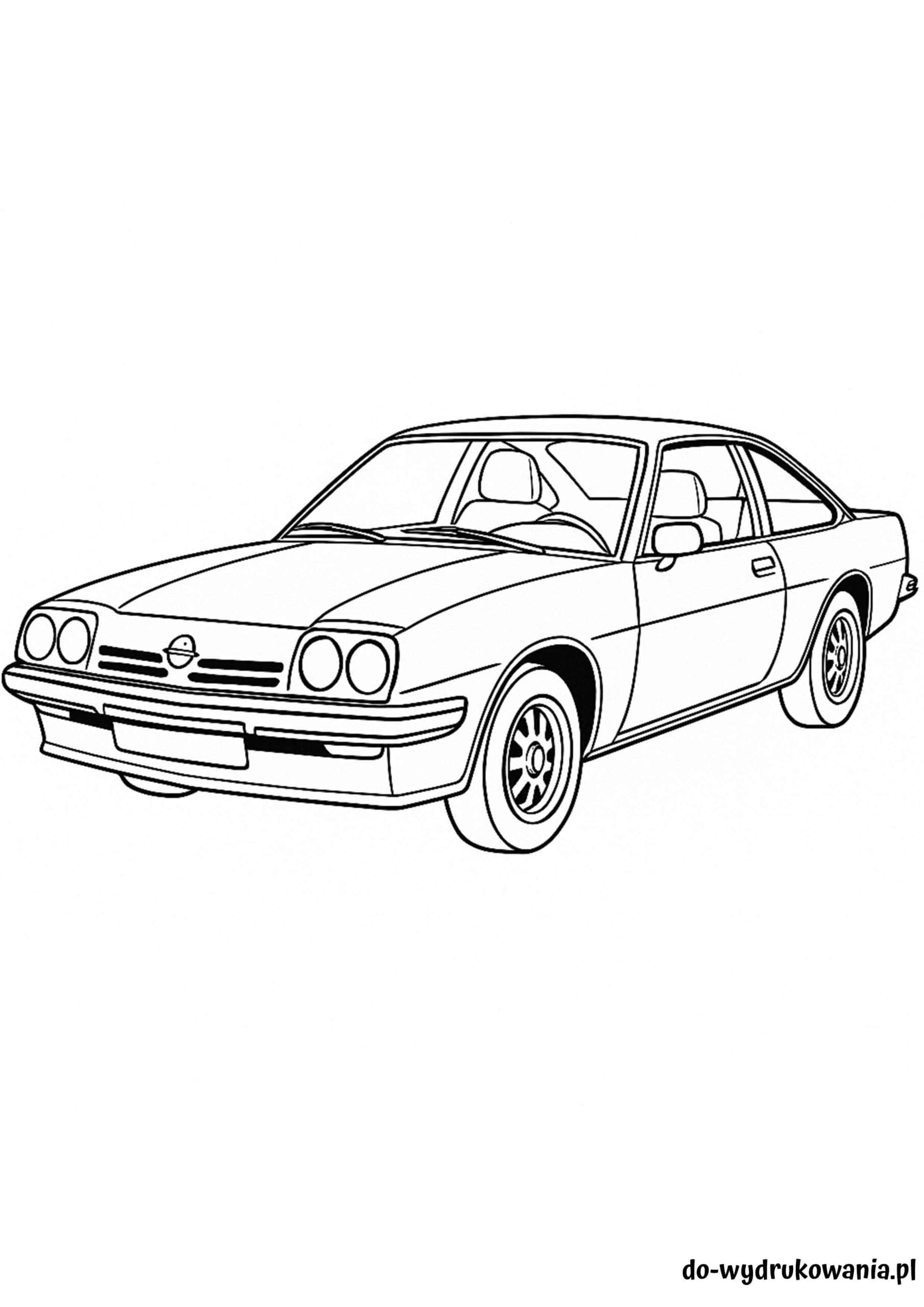 Kolorowanka Opel Manta B do wydrukowania w formacie pdf