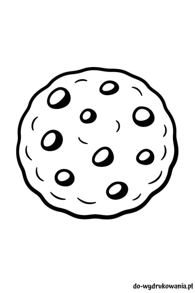 Kolorowanka ciastko do wydrukowania w formacie pdf