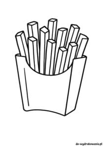 Kolorowanka frytki do wydrukowania w formacie pdf