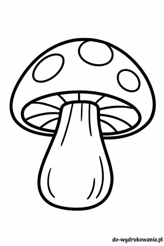 Kolorowanka grzyb do wydrukowania w formacie pdf