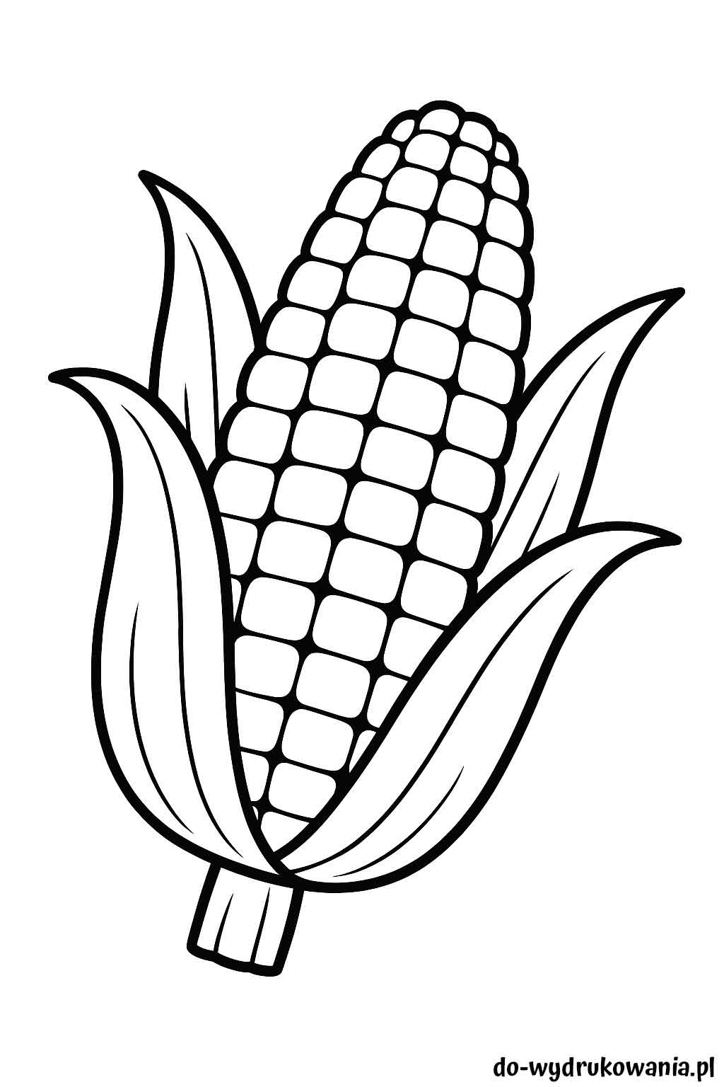 Kolorowanka kukurydza do wydrukowania w formacie pdf