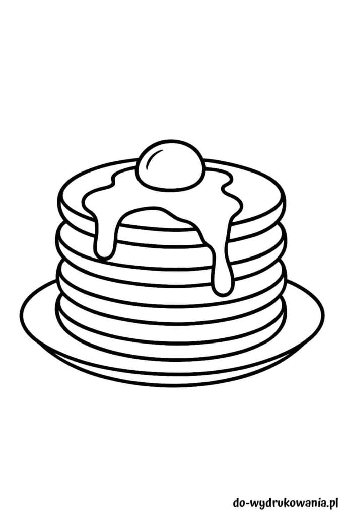 Kolorowanka pancake do wydrukowania w formacie pdf