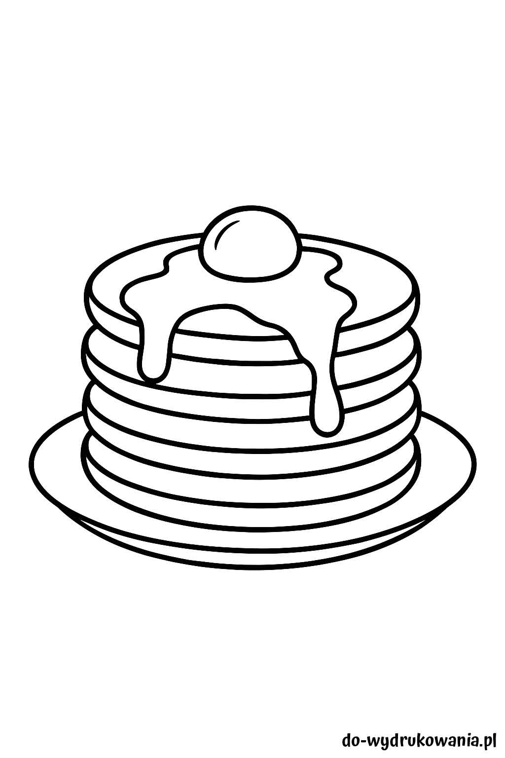 Kolorowanka pancake do wydrukowania w formacie pdf