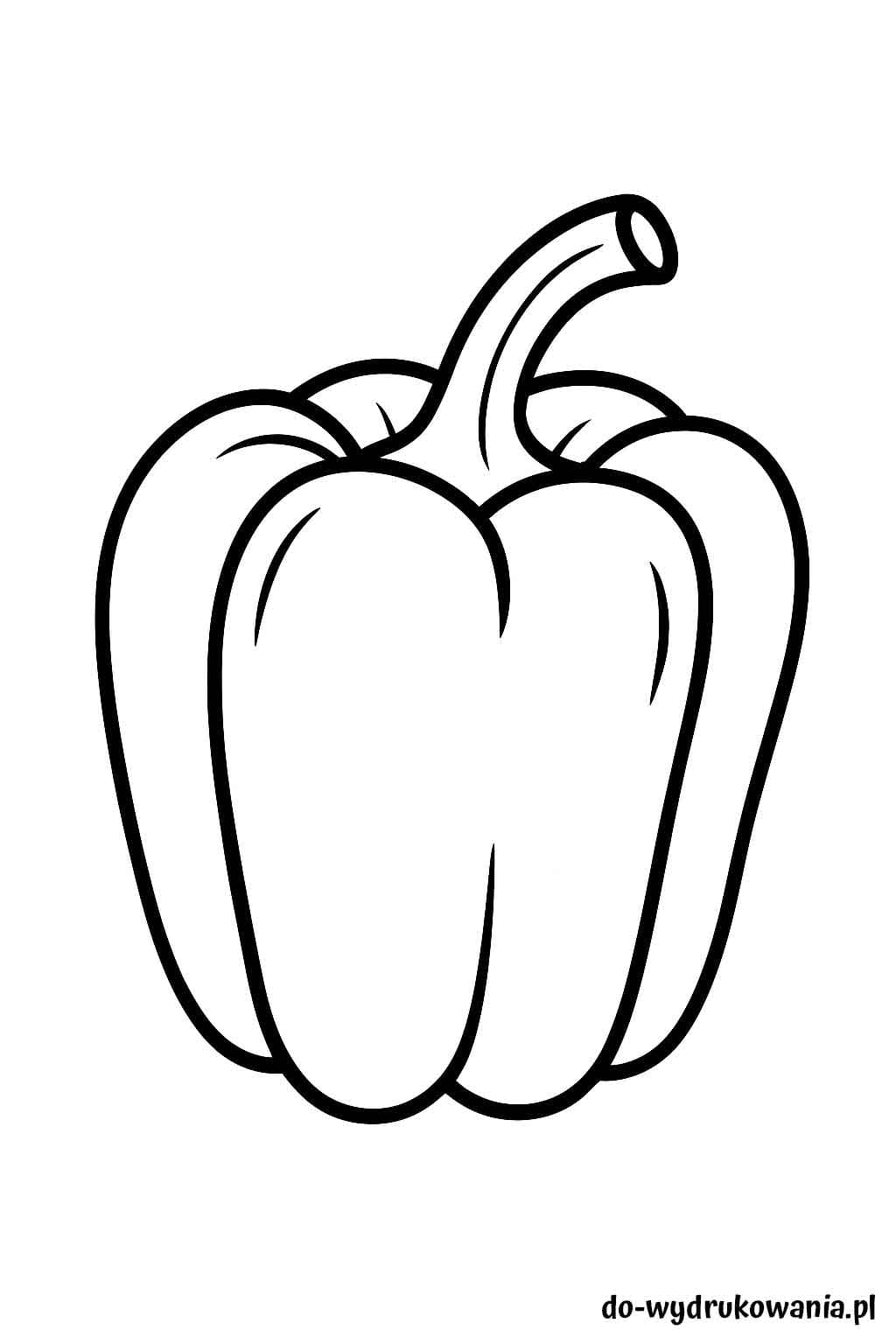 Kolorowanka papryka słodka do wydrukowania w formacie pdf