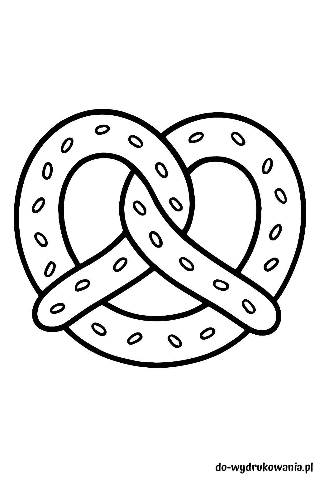 Kolorowanka precel do wydrukowania w formacie pdf